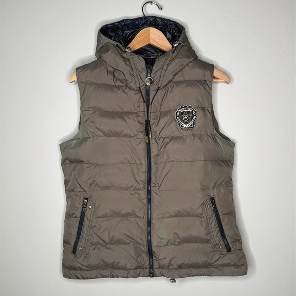 Pikeur Rubica Women's Equestrian Down Vest w/Hood in Size 42 (US 14) Brown - Picture 3 of 10